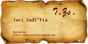 Tari Zsófia névjegykártya