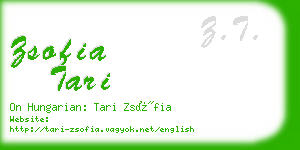 zsofia tari business card